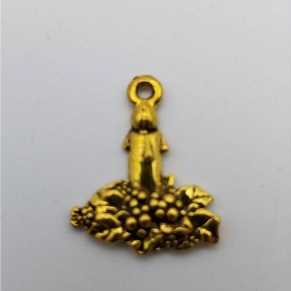 Candle flame charm pendant - Picture 1 of 2